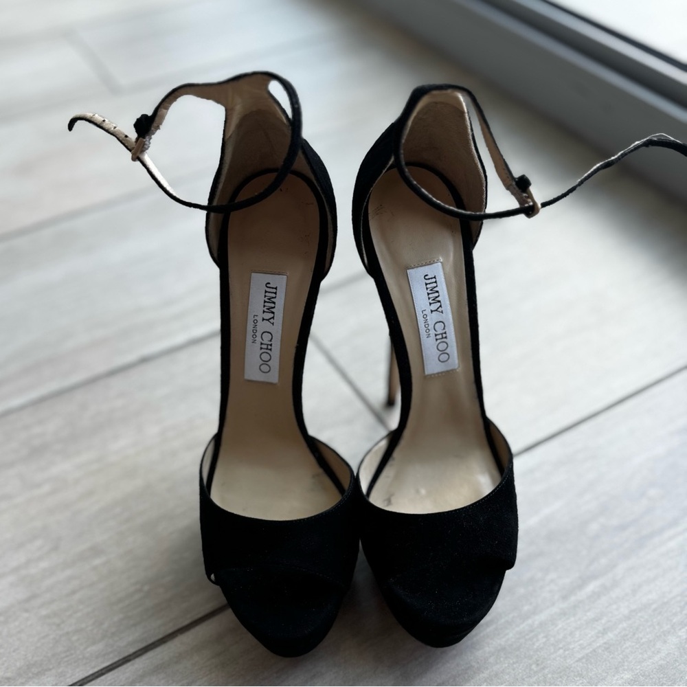 Jimmy Choo Black Platform Heels - Picture 4 of 11